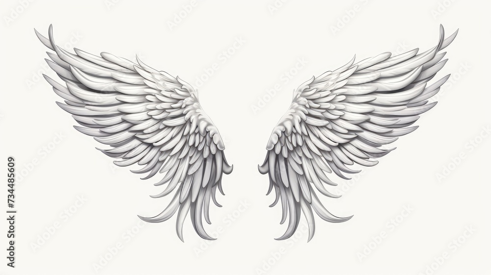 Obraz premium artistic outline of wings