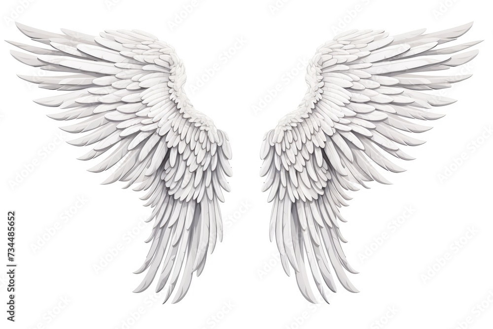 Fototapeta premium artistic outline of wings
