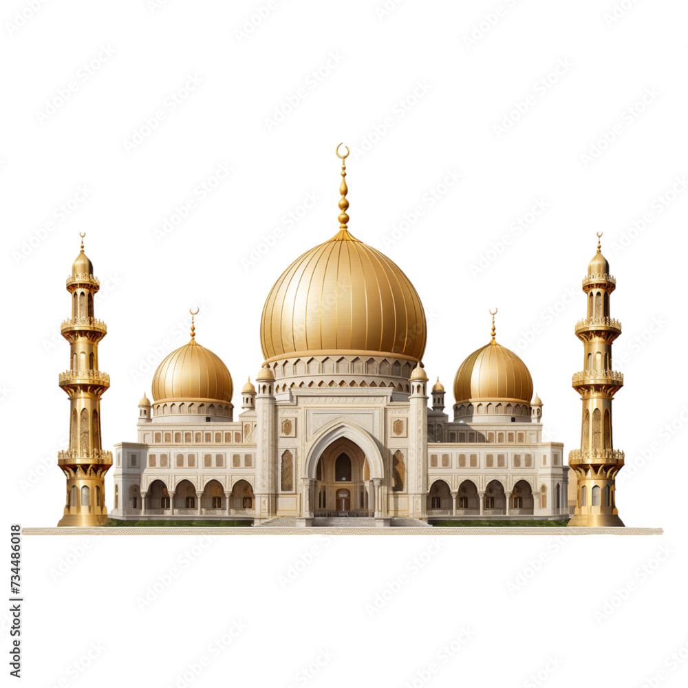 Majestic White and Gold Building With Domes
