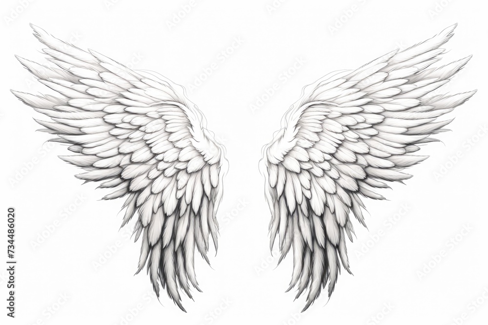 Obraz premium artistic outline of wings