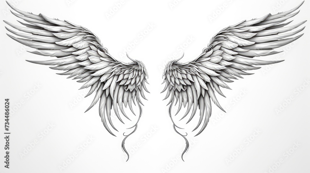 Obraz premium artistic outline of wings