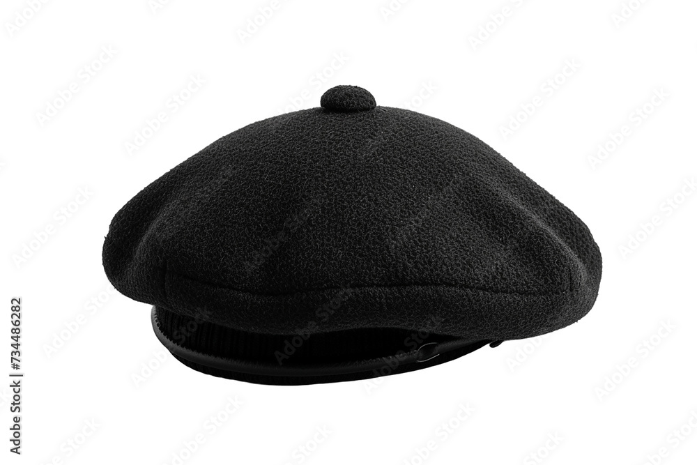 black cap isolated on white black cap isolated on white
