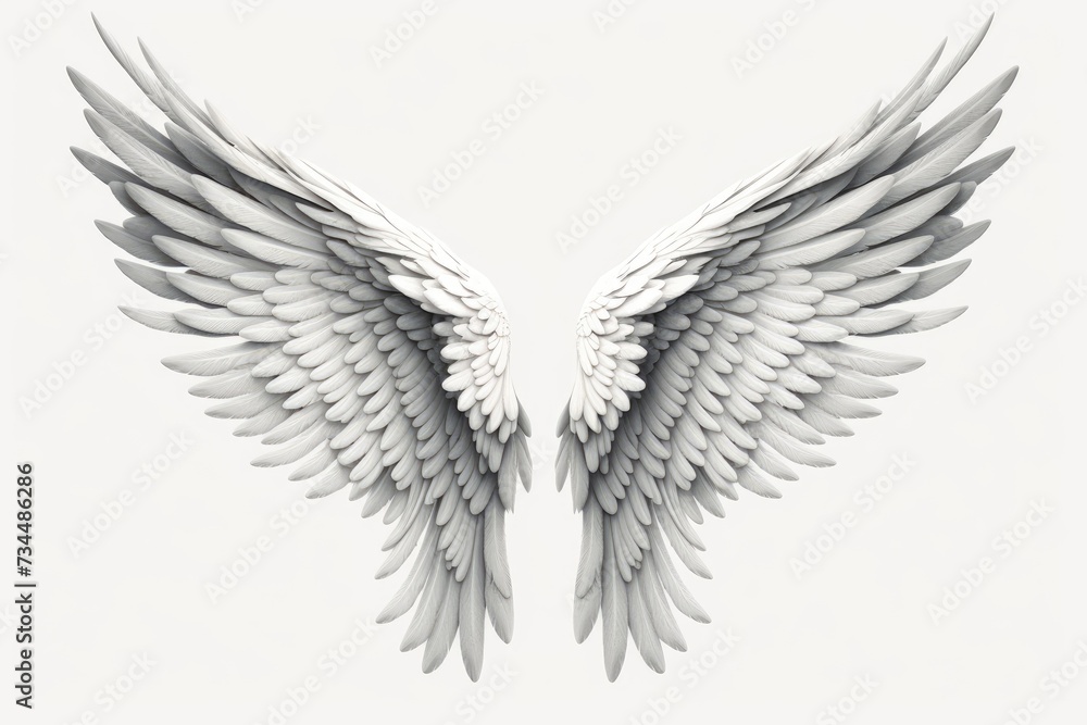 artistic outline of wings artistic outline of wings