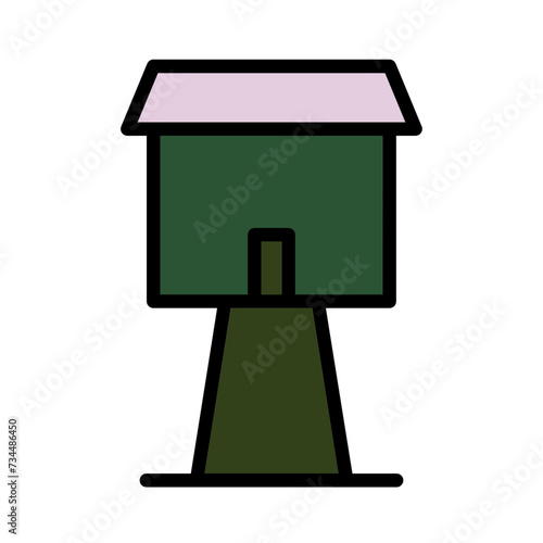 Marine Sea Tower Filled Outline Icon