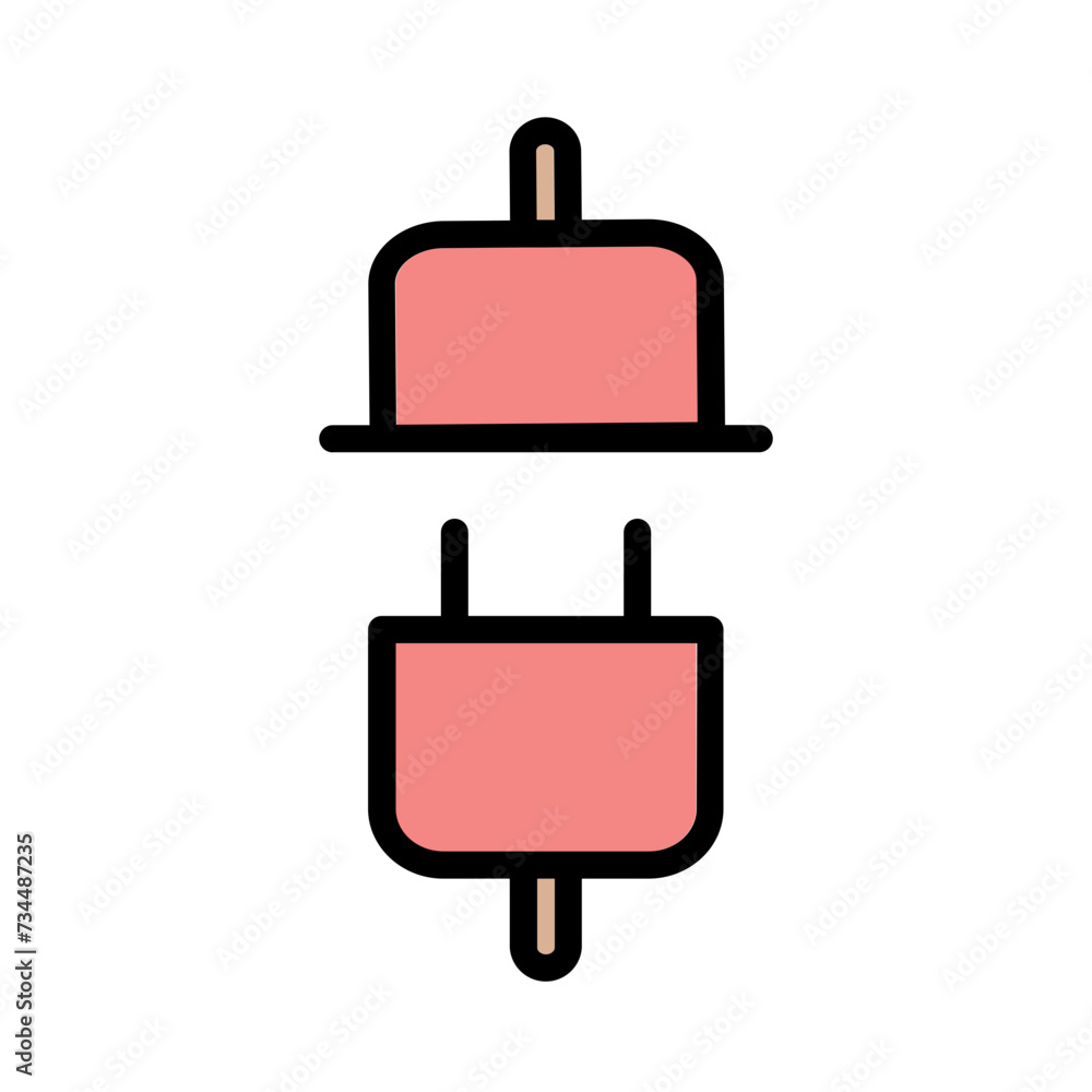 Elements In Plug Filled Outline Icon Elements In Plug Filled Outline Icon