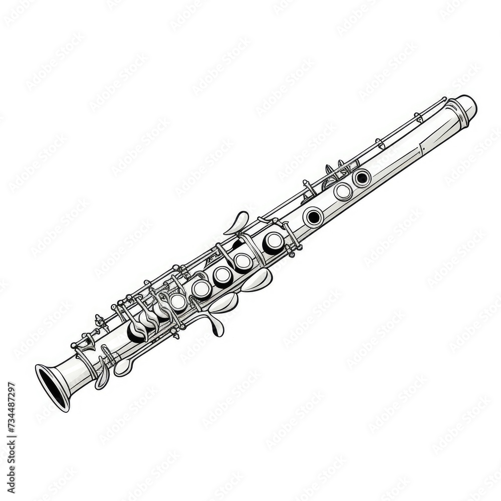 Naklejka premium Outline Acoustic music classics Band