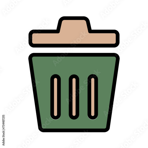 Blin Delete Line Filled Outline Icon