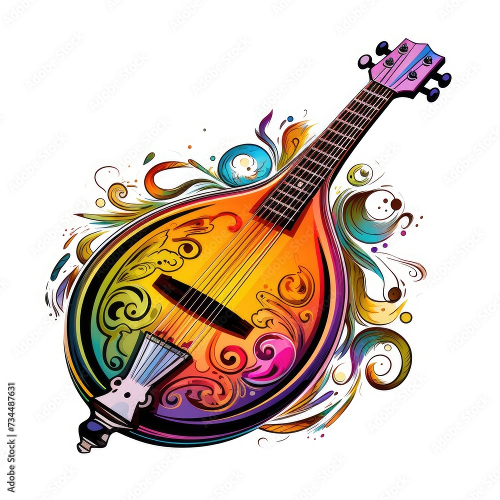 Fototapeta premium Outline Acoustic music classics Band