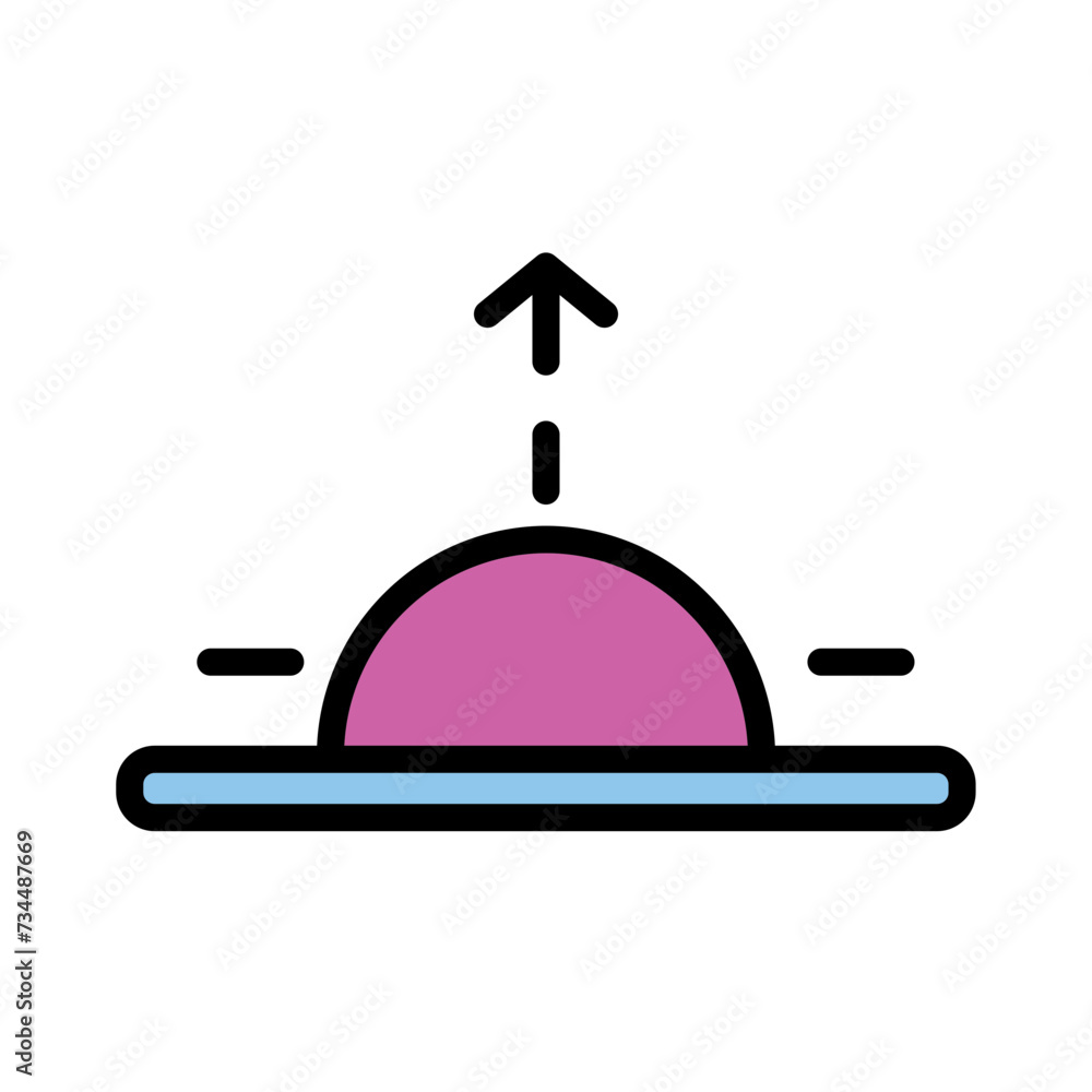 Arrow Day Rise Filled Outline Icon Arrow Day Rise Filled Outline Icon