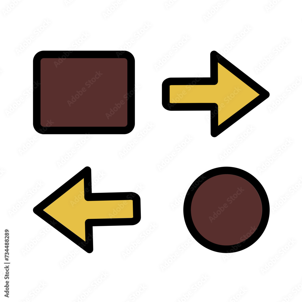 Arrow Direction Move Filled Outline Icon Arrow Direction Move Filled Outline Icon