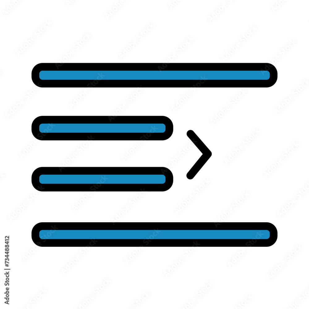 Indent Paragraph Pointer Filled Outline Icon Indent Paragraph Pointer Filled Outline Icon