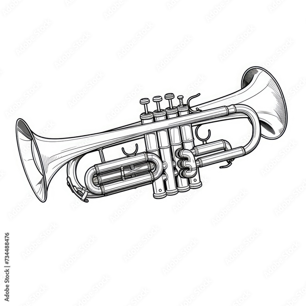 Obraz premium Outline Acoustic music classics Band
