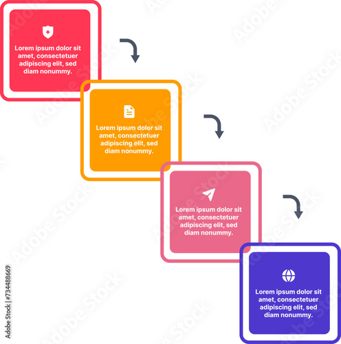 Timeline step illustration vector infographics used for time line process concepts