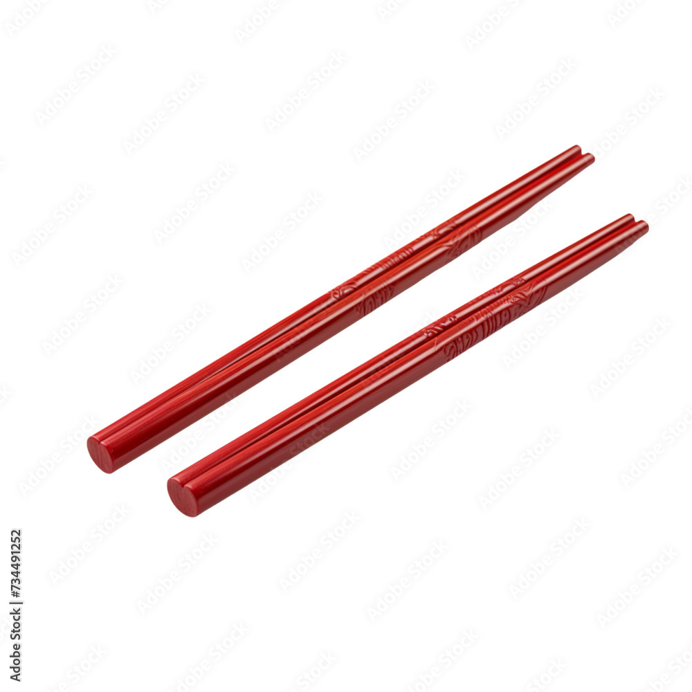 Two Red Plastic Straws on White Background Two Red Plastic Straws on White Background