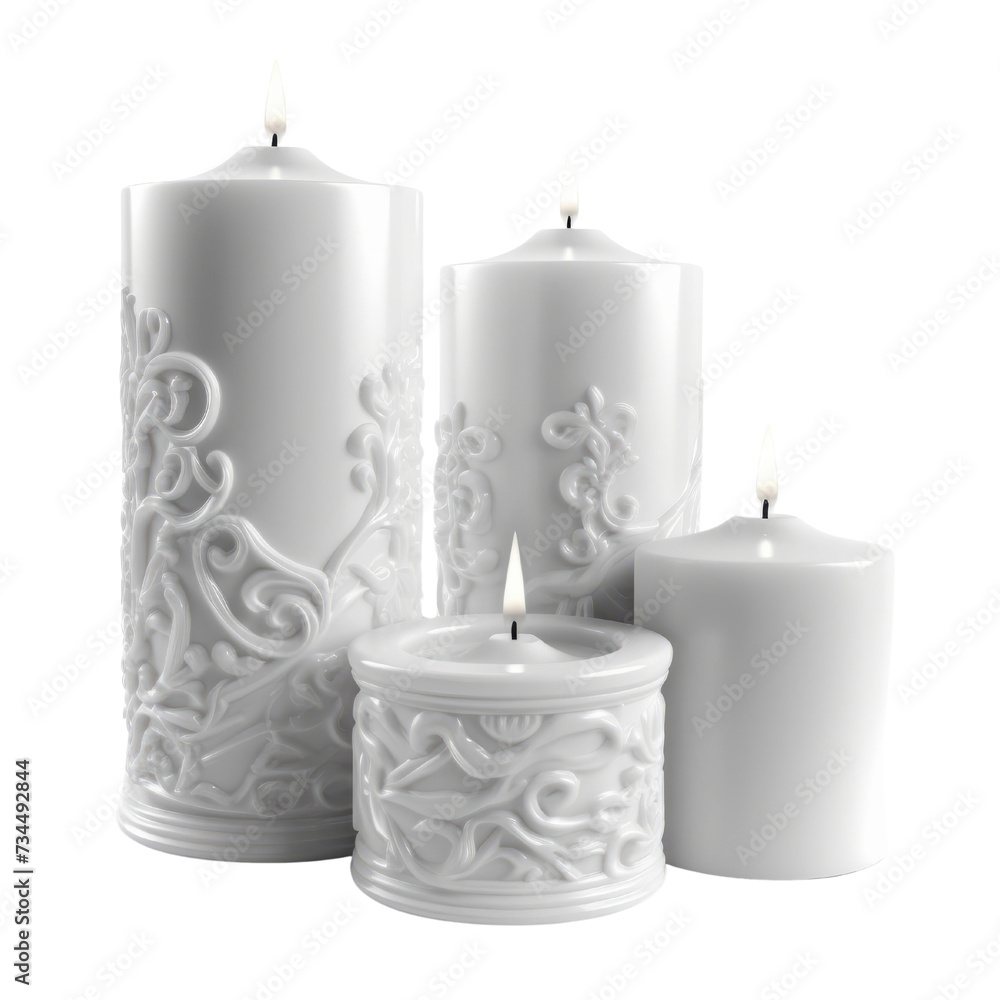 Decorative Candles PNG Cutout, Generative AI Decorative Candles PNG Cutout, Generative AI