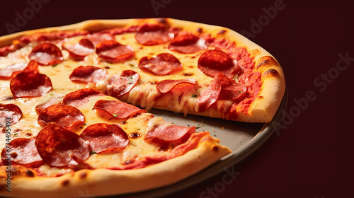 Fresh pizza slices with cheese