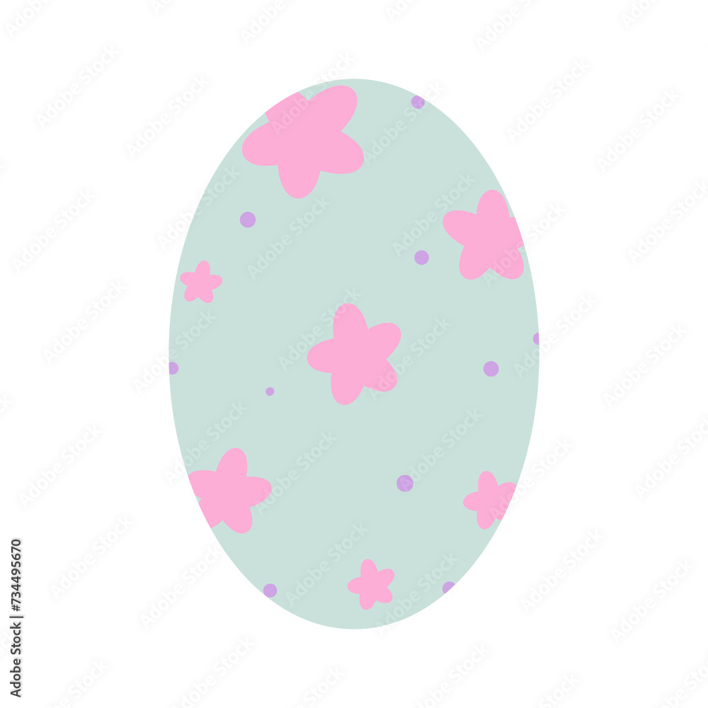 Easter eggs flat design on white background. Easter eggs flat design on white background.