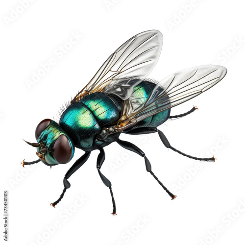 Fly on transparent background