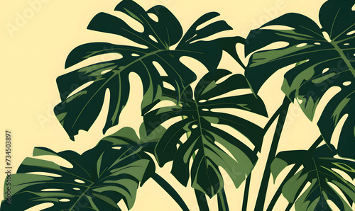 minimalist monochromatic hawaiian plant design,Generative AI 