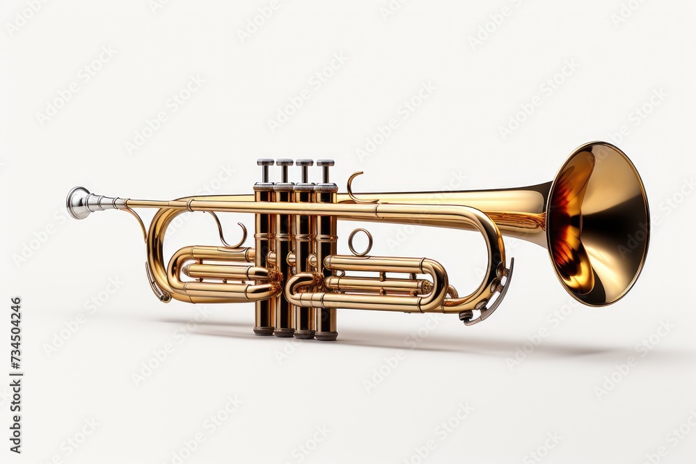 Naklejka premium Trombone: A brass instrument with a bold