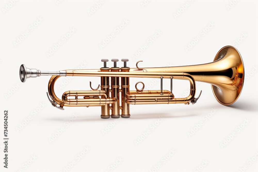 Naklejka premium Trombone: A brass instrument with a bold