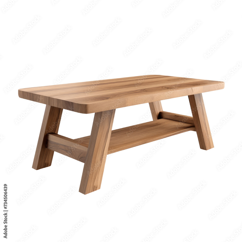 Wooden Coffee table PNG Cutout, Generative AI Wooden Coffee table PNG Cutout, Generative AI