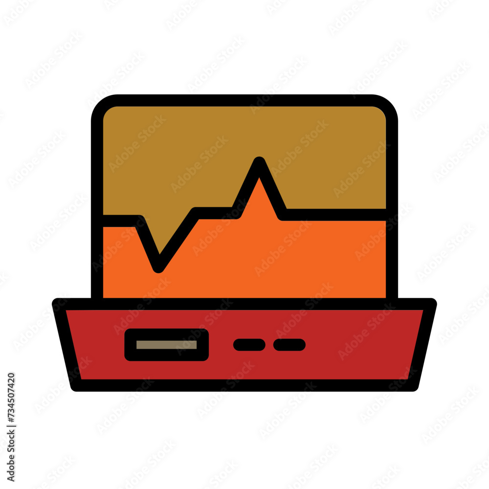 Business Chart Online Filled Outline Icon Business Chart Online Filled Outline Icon