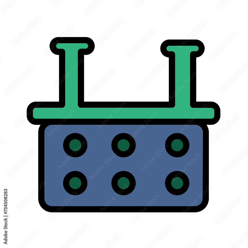 Building Company Factory Filled Outline Icon Building Company Factory Filled Outline Icon