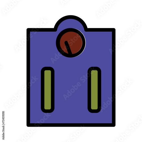 Floor Scales Weigher Filled Outline Icon