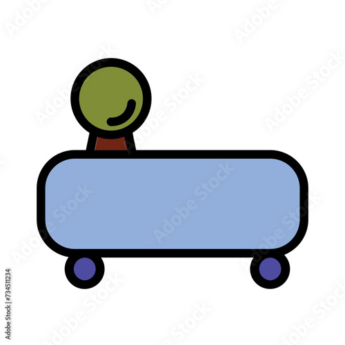 Air Compress Compressor Filled Outline Icon