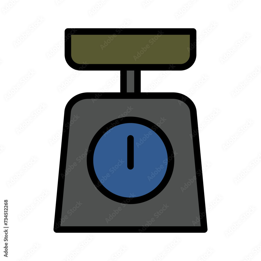 Cooking Kitchen Scales Filled Outline Icon Cooking Kitchen Scales Filled Outline Icon