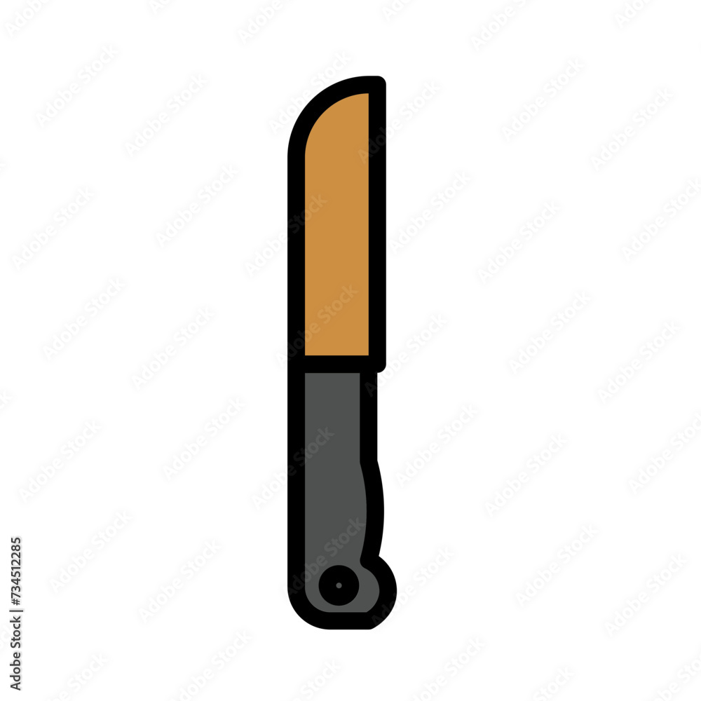 Cutting Tool Knife Filled Outline Icon Cutting Tool Knife Filled Outline Icon