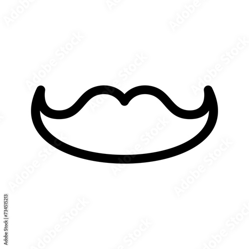 Mustache Icon Vector Symbol Design Illustration