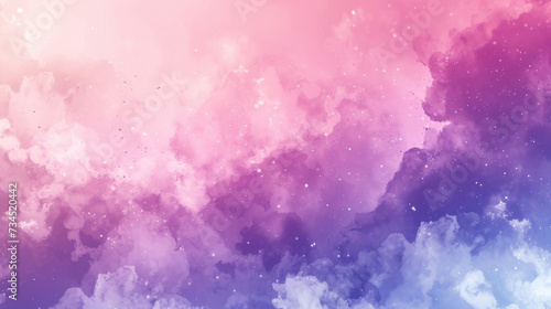 An abstract watercolor texture background blending pink and purple hues with a dreamy  celestial appearance. 