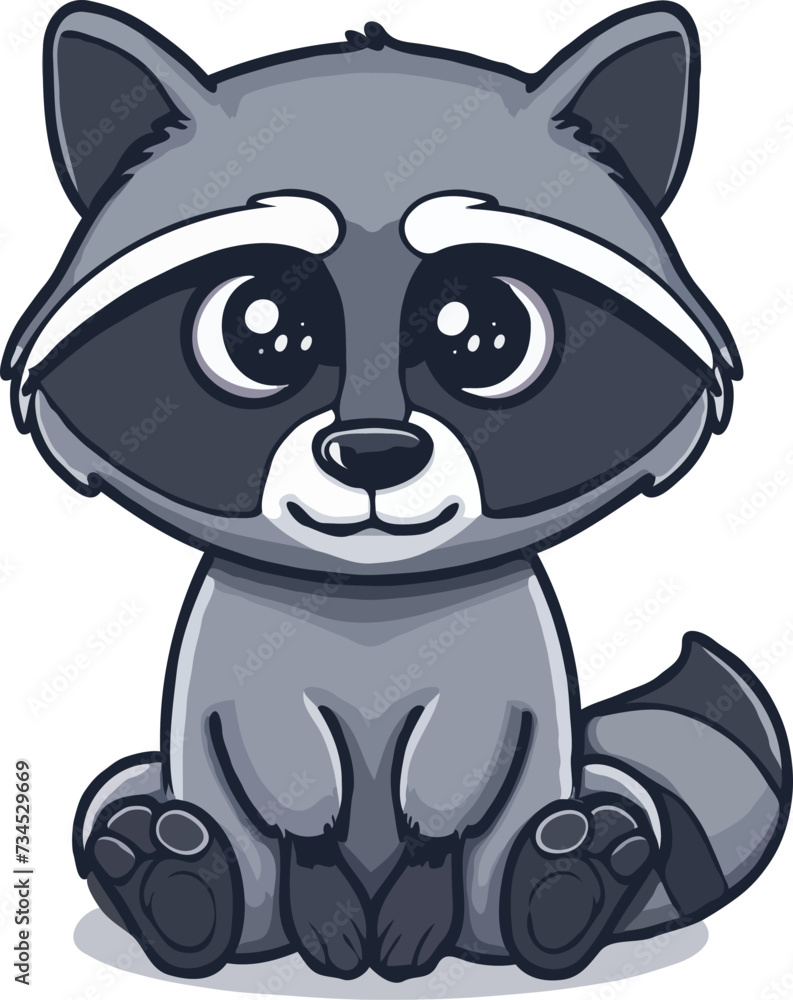 Raccoon Flat Illustration Raccoon Flat Illustration