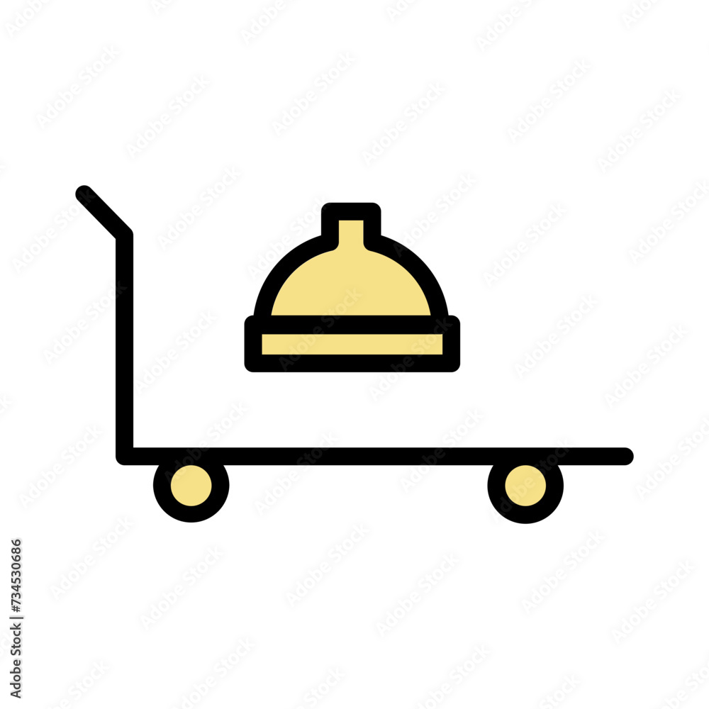 Meal Trolley Food Filled Outline Icon Meal Trolley Food Filled Outline Icon
