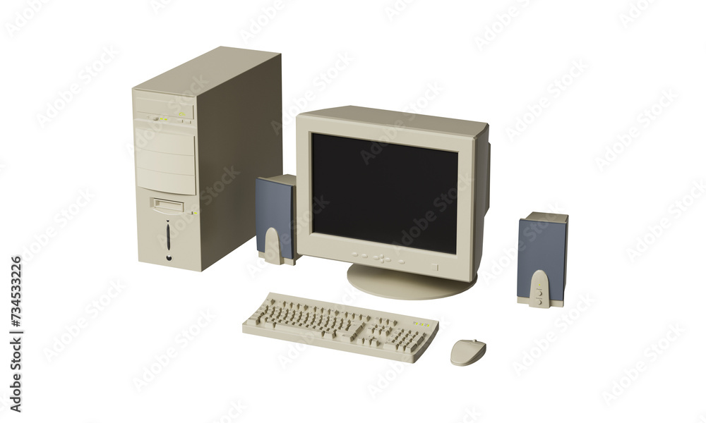 옛날 데스크탑 컴퓨터 세트 Old Desktop Computer Set 옛날 데스크탑 컴퓨터 세트 Old Desktop Computer Set