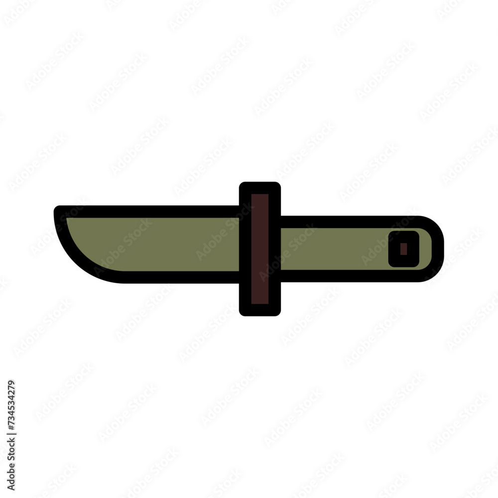 Justice Knife Weapon Filled Outline Icon Justice Knife Weapon Filled Outline Icon
