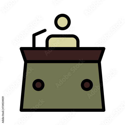 Accused Defendant Law Filled Outline Icon