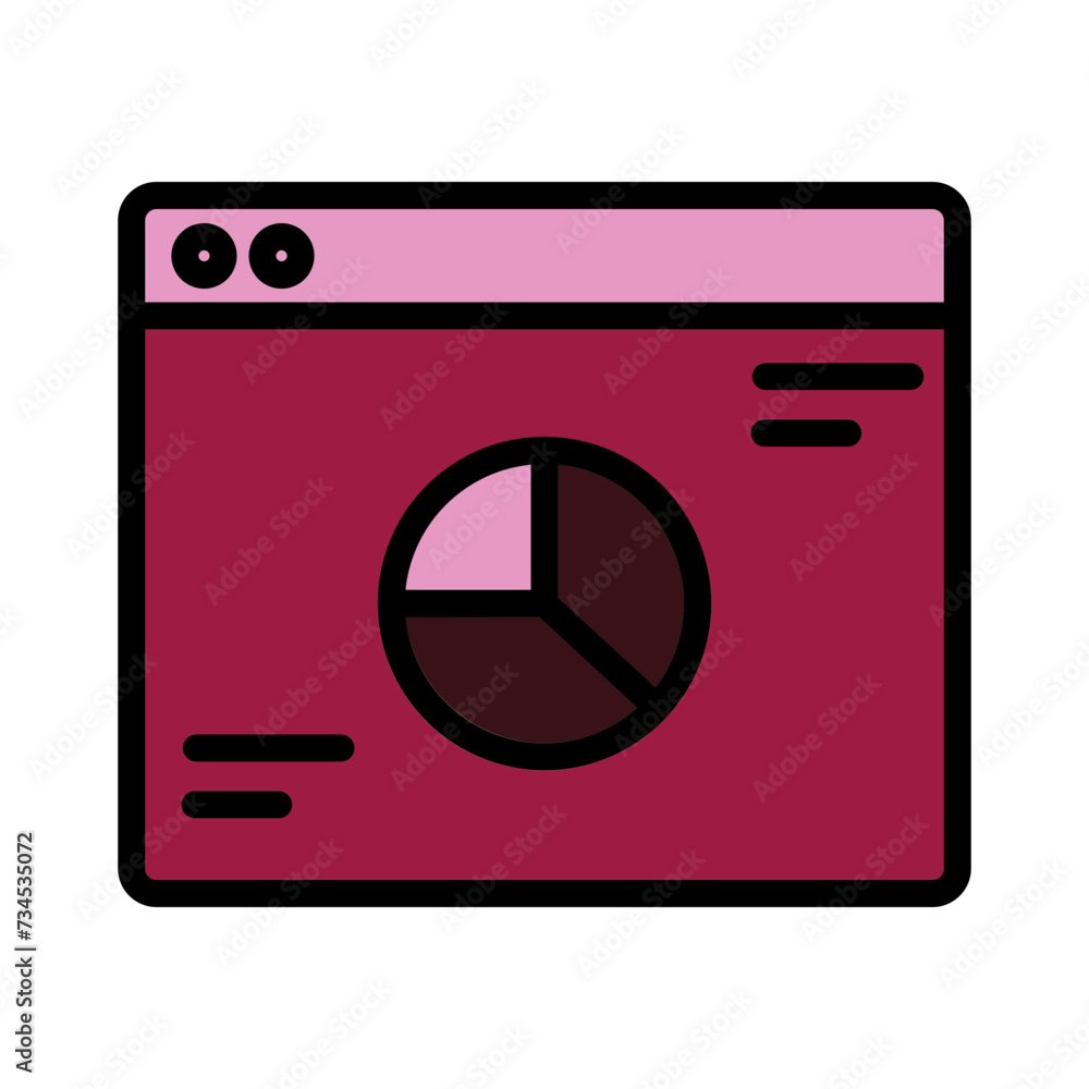 Analytics Browser Data Filled Outline Icon Analytics Browser Data Filled Outline Icon