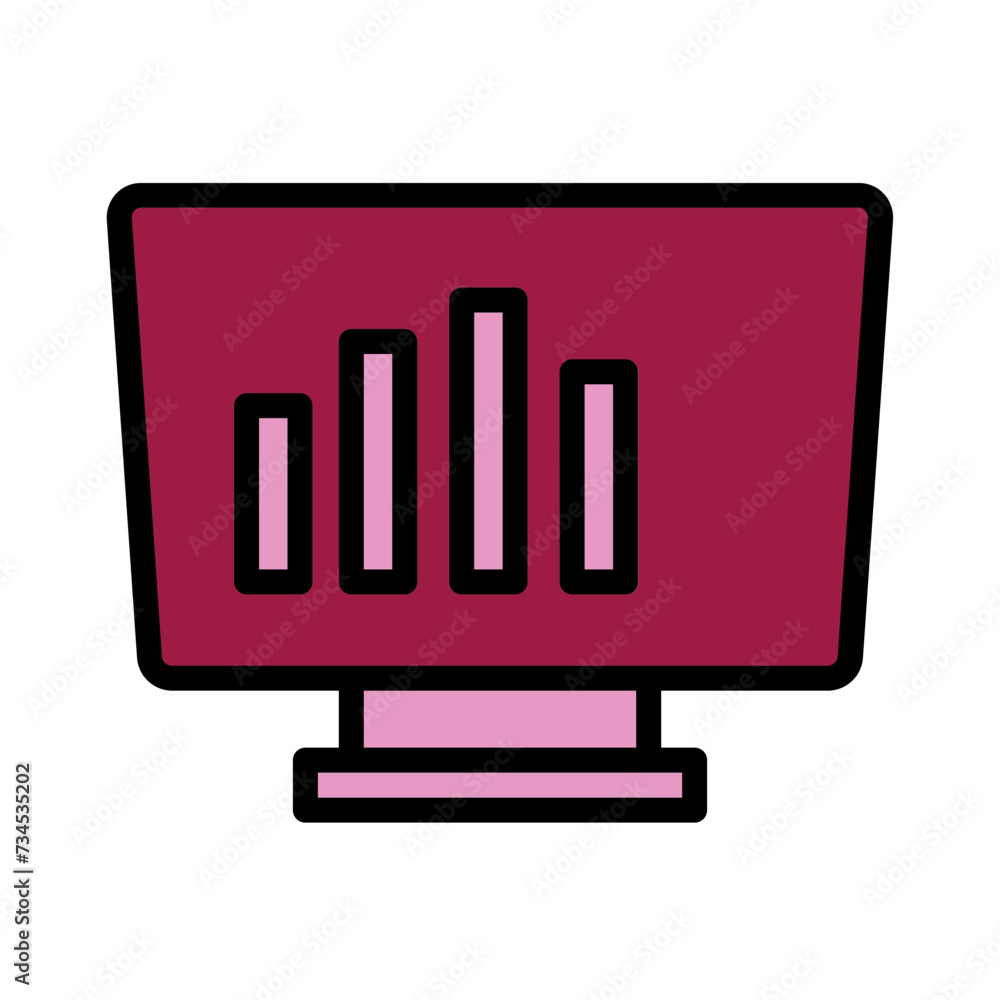 Data Graph Report Filled Outline Icon Data Graph Report Filled Outline Icon