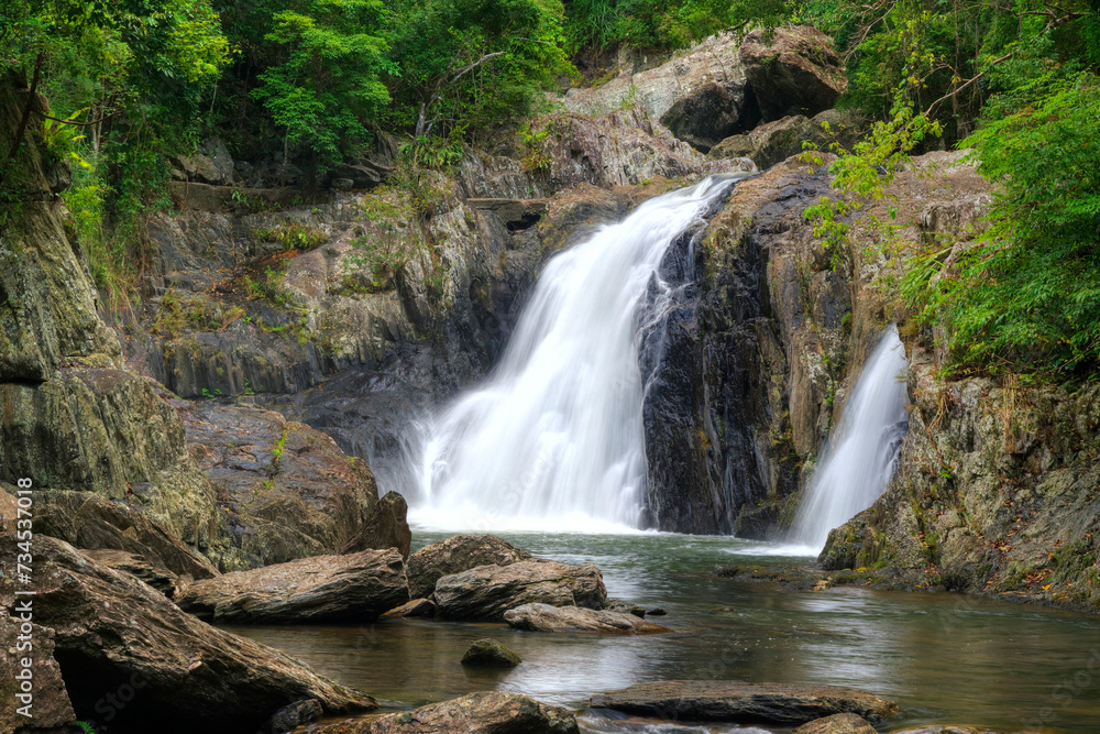 Bushwalking at the Crystal Cascades near Cairns, Queensland, Australia Bushwalking at the Crystal Cascades near Cairns, Queensland, Australia