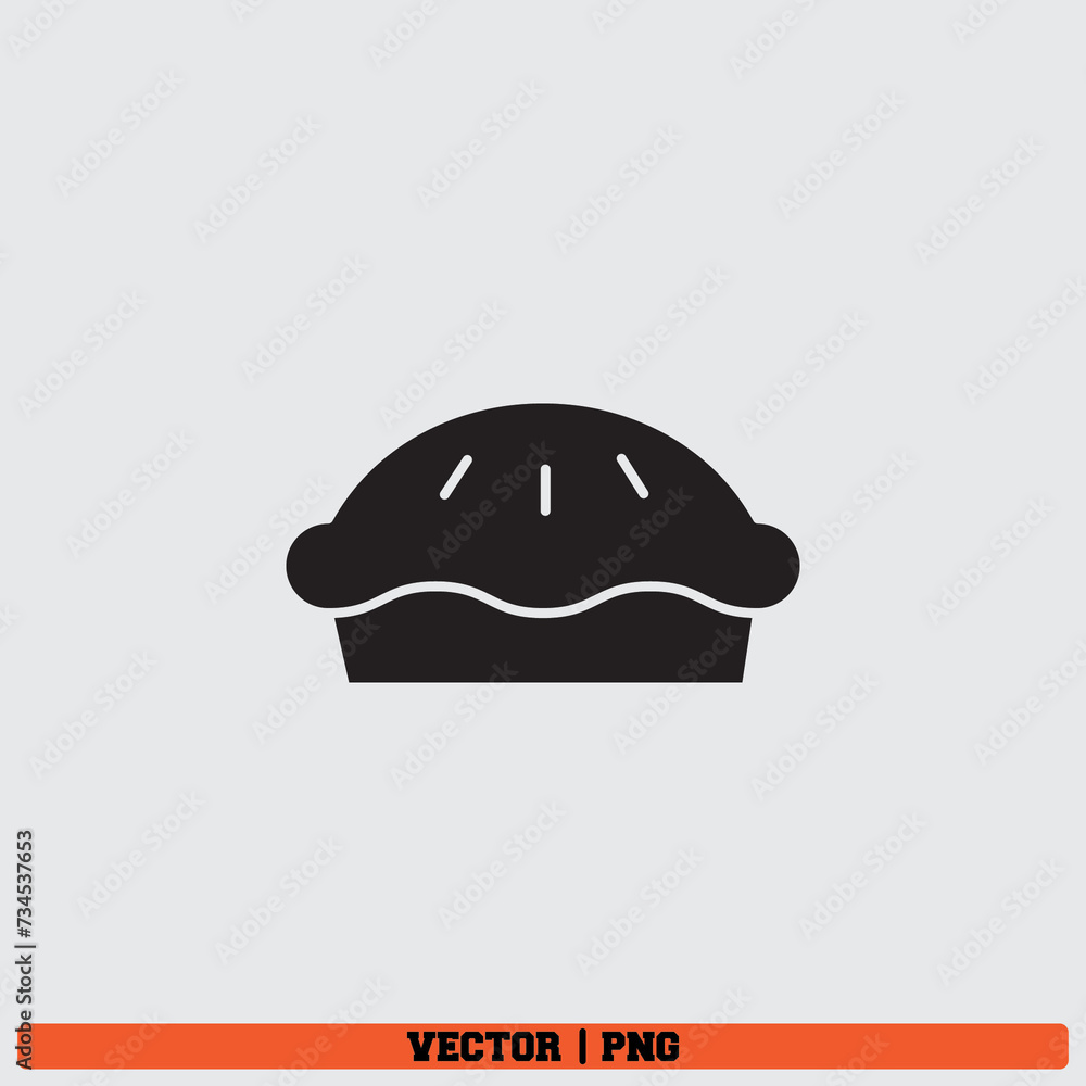 Fototapeta premium Food icon design vector graphic of template, sign and symbol, solid style, png