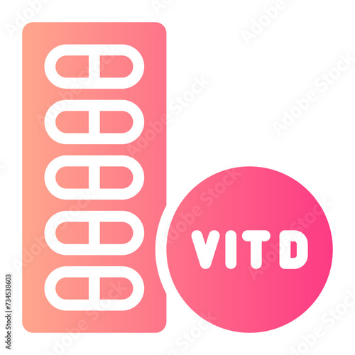 vitamin d gradient icon