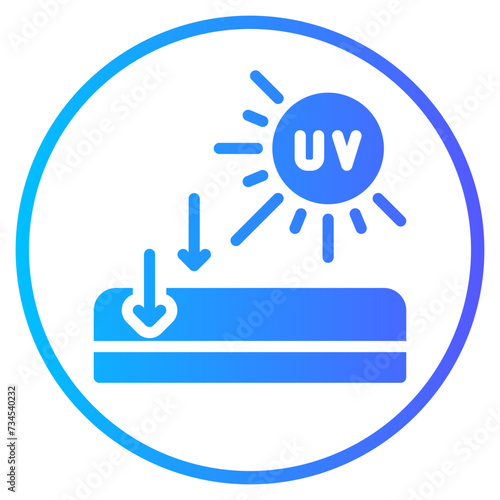 uv radiation gradient icon