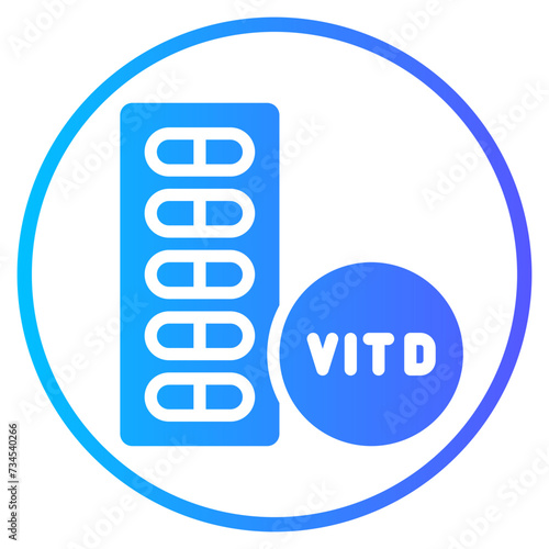 vitamin d gradient icon