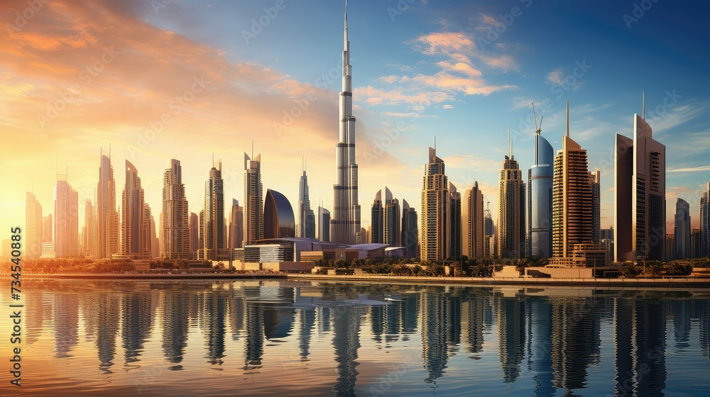 Fototapeta premium modern dubai buildings