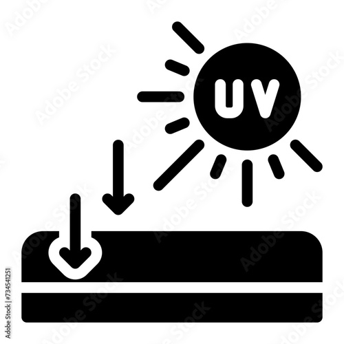 uv radiation glyph icon