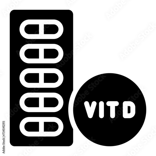 vitamin d glyph icon