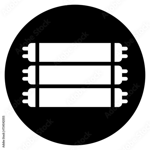 tanning lamp glyph icon
